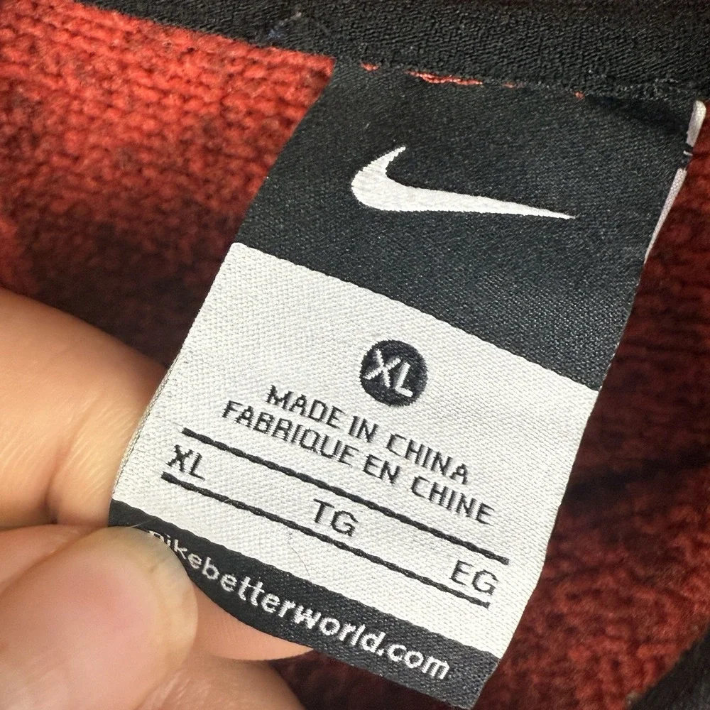 Nike Hypernatural Therma Fit Pullover Fleece Hoodie 806981-654 Red Womens XL VTG